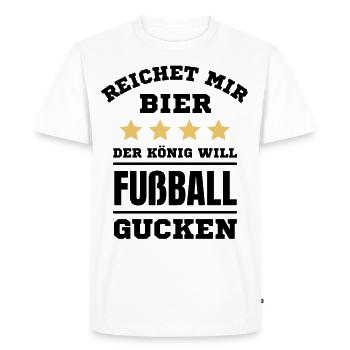 Football Football drôle dire Allemagne - T-shirt Premium bio Homme - blanc - Devant - Nico (187cm)