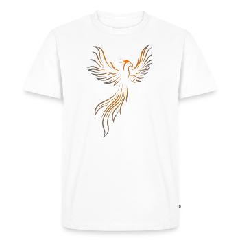 Phénix oiseau de feu - T-shirt Premium bio Homme - blanc - Devant - Nico (187cm)