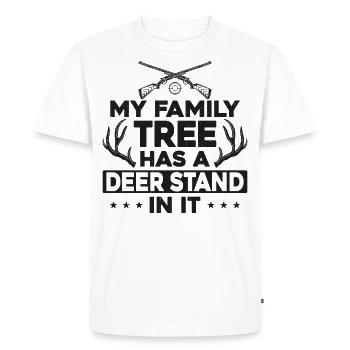 Chasseur de cerfs Buck Ma famille - T-shirt Premium bio Homme - blanc - Devant - Nico (187cm)