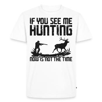 Chasseur de cerfs buck si vous - T-shirt Premium bio Homme - blanc - Devant - Nico (187cm)