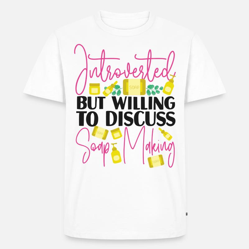 Soap Making Crafting Introverted - Männer Premium Bio T-Shirt - Weiß