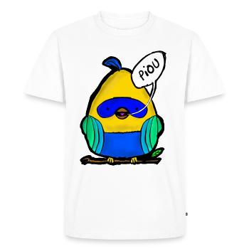 piou - Men's Premium Organic T-Shirt - white - Front - Nico (187cm)