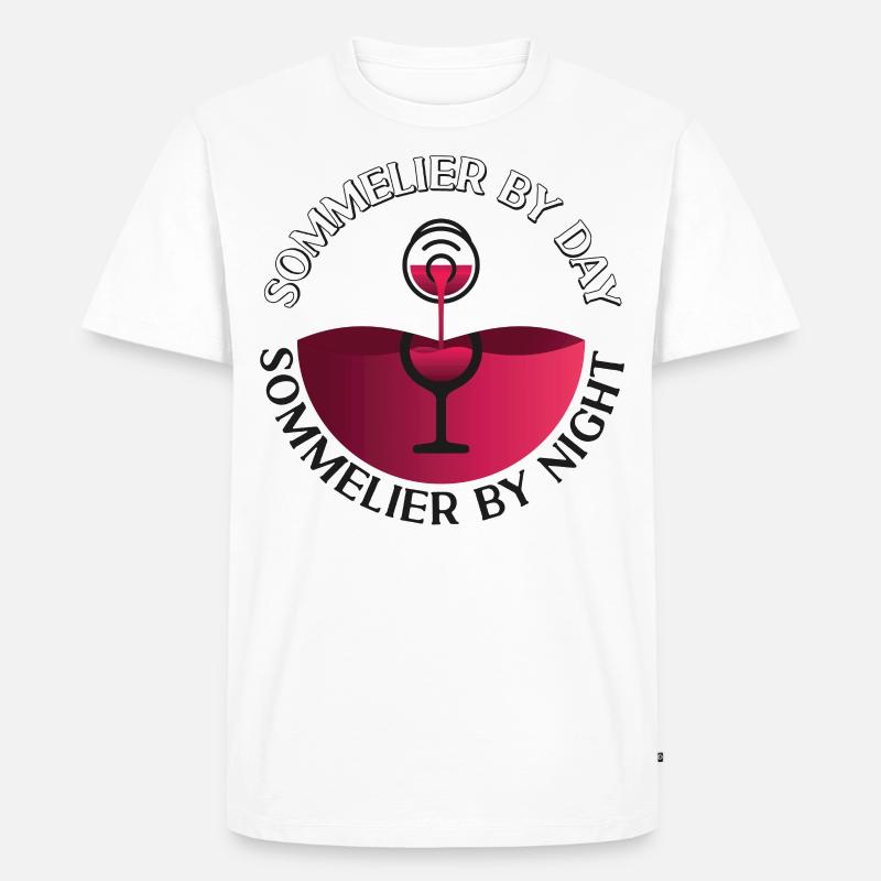 Sommelier Wine Drinking Tasting - Männer Premium Bio T-Shirt - Weiß
