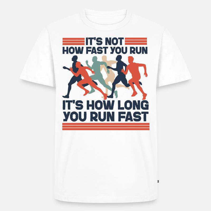 Running Runner Half Marathon It's - Männer Premium Bio T-Shirt - Weiß
