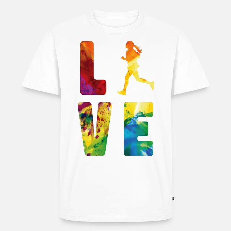 Running Runner Half Marathon - Männer Premium Bio T-Shirt - Weiß
