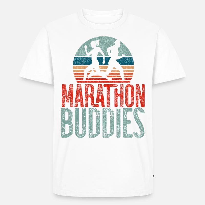 Running Runner Half Marathon - Männer Premium Bio T-Shirt - Weiß