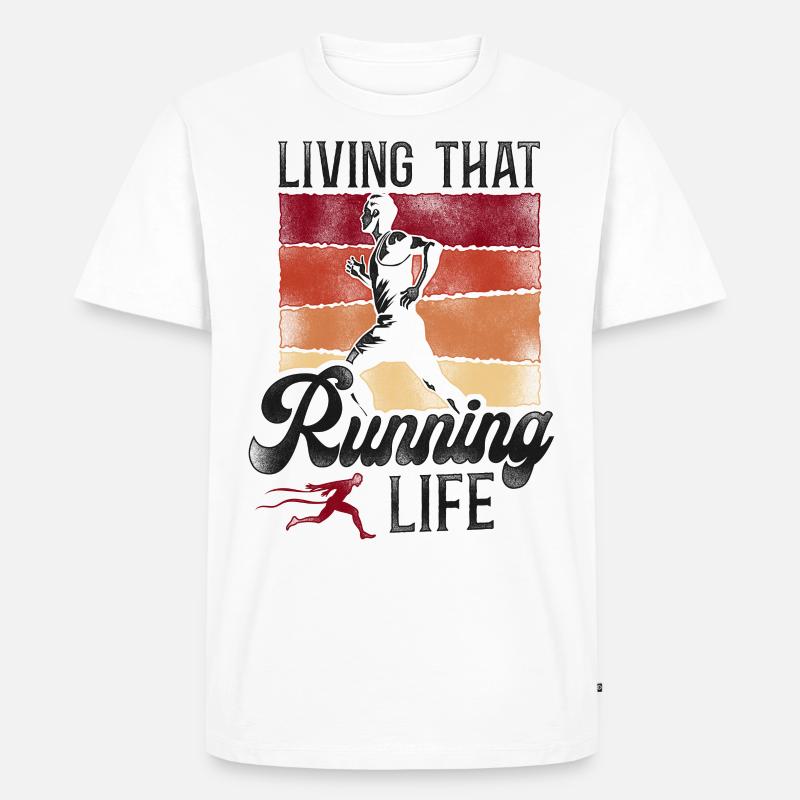 Running Runner Half Marathon - Männer Premium Bio T-Shirt - Weiß