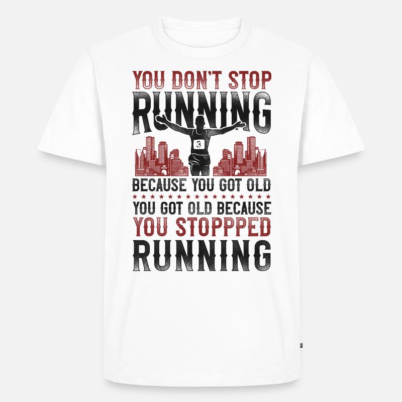 Running Runner Half Marathon - Männer Premium Bio T-Shirt - Weiß