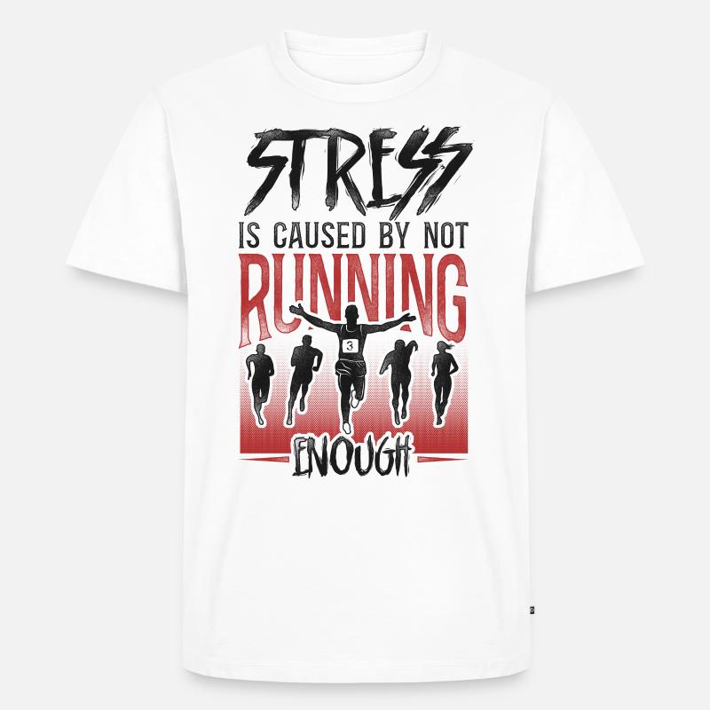 Running Runner Half Marathon - Männer Premium Bio T-Shirt - Weiß