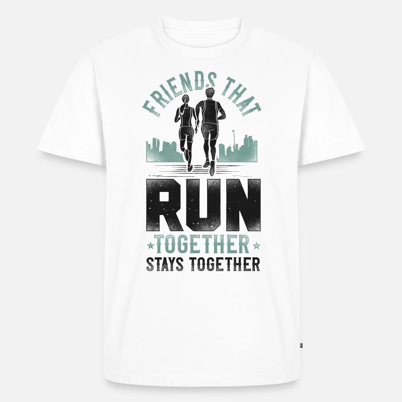 Running Runner Half Marathon - Männer Premium Bio T-Shirt - Weiß