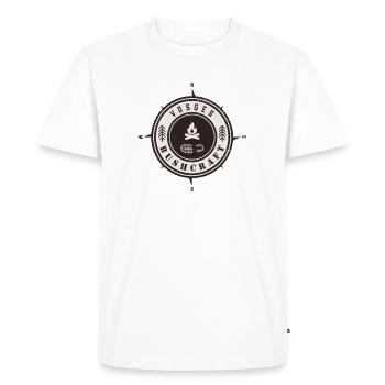 Bushcraft Vosges - Men's Premium Organic T-Shirt - white - Front - Nico (187cm)