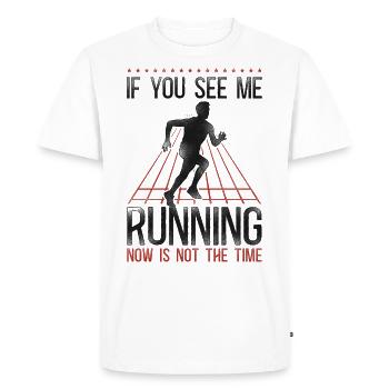 Running Runner Half Marathon - Men's Premium Organic T-Shirt - white - Front - Nico (187cm)