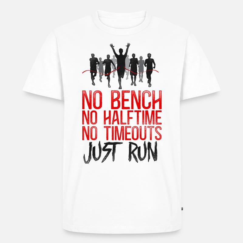 Running Runner Half Marathon - Männer Premium Bio T-Shirt - Weiß