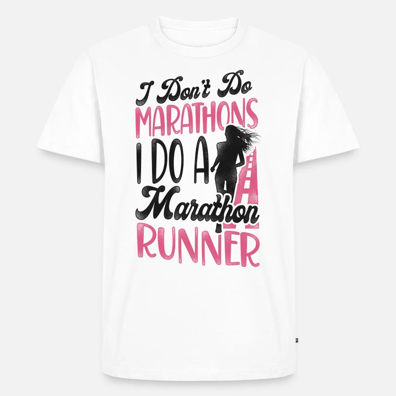 Running Runner Half Marathon - Männer Premium Bio T-Shirt - Weiß