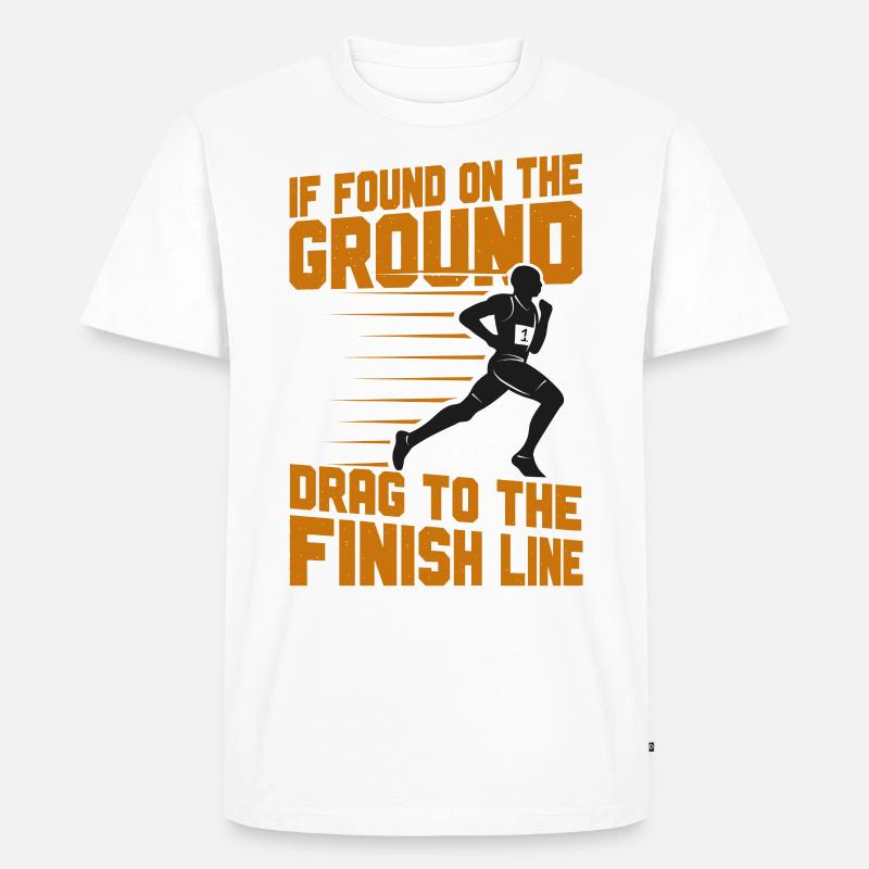Running Runner Half Marathon - Männer Premium Bio T-Shirt - Weiß