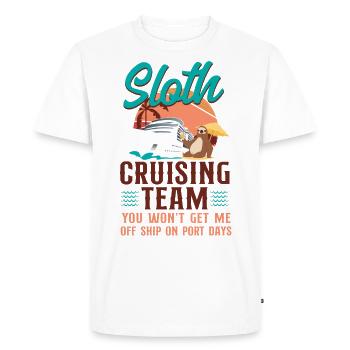 Cruise Ship Vacation Sloth Sloth - Men's Premium Organic T-Shirt - white - Front - Nico (187cm)