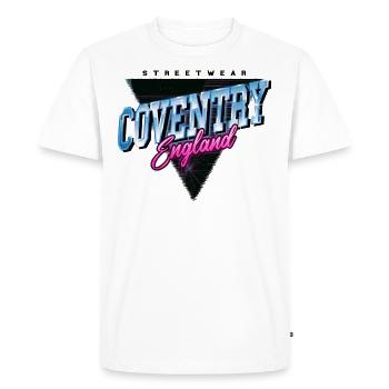Coventry Angleterre UK City Skyline Vintage Rétro - T-shirt Premium bio Homme - blanc - Devant - Nico (187cm)
