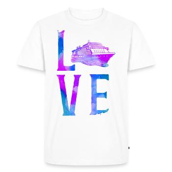 Cruise Ship Vacation Watercolor - Men's Premium Organic T-Shirt - white - Front - Nico (187cm)