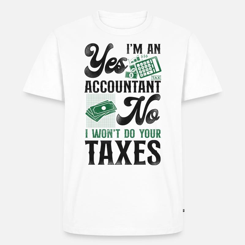 Comptable Comptable Comptable Comptabilité - T-shirt Premium bio Homme - blanc