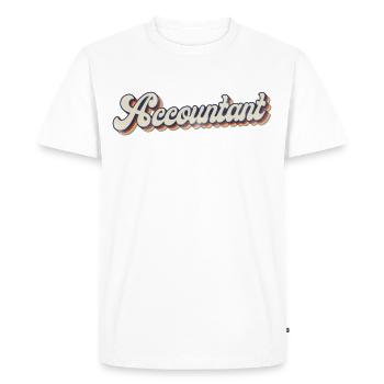 Comptable Comptable Comptable Comptabilité - T-shirt Premium bio Homme - blanc - Devant - Nico (187cm)