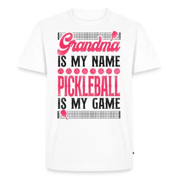 Pickleball Grand-mère grand-mère est ma - T-shirt Premium bio Homme - blanc - Devant - Nico (187cm)