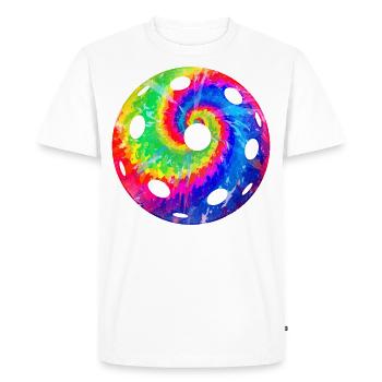 Pickleball Tie Dye Retro 80s 90s - Men's Premium Organic T-Shirt - white - Front - Nico (187cm)