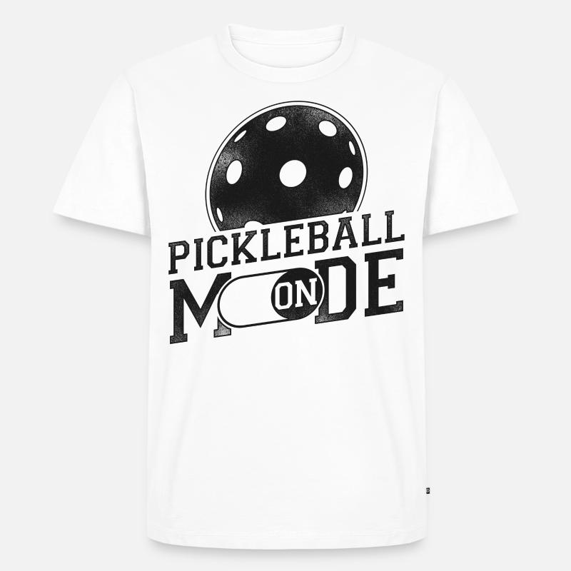 Pickleball Pickleball Mode On - Männer Premium Bio T-Shirt - Weiß