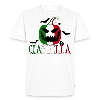 Helloween Italie Ciao Bella - T-shirt Premium bio Homme - blanc - Devant - Nico (187cm)