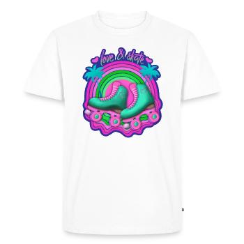 Love and Skate Tropical Rainbow - Men's Premium Organic T-Shirt - white - Front - Nico (187cm)