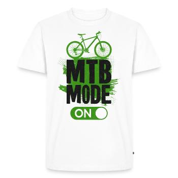 Enduro MTB Mountain Bike Riding - Men's Premium Organic T-Shirt - white - Front - Nico (187cm)