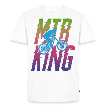 Enduro MTB Mountain Bike Riding - Men's Premium Organic T-Shirt - white - Front - Nico (187cm)