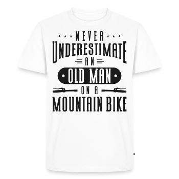 Enduro MTB Mountain Bike Riding - Men's Premium Organic T-Shirt - white - Front - Nico (187cm)
