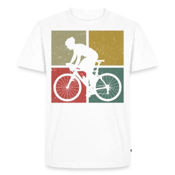 Drôle de vélo de route à vélo - T-shirt Premium bio Homme - blanc - Devant - Nico (187cm)