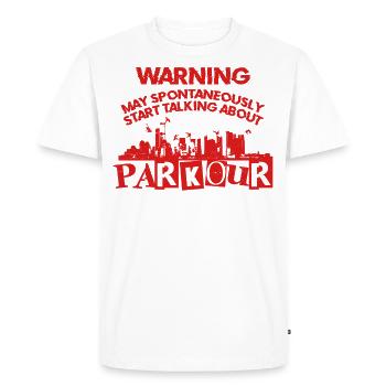 Parkour Free Running Traceur - Men's Premium Organic T-Shirt - white - Front - Nico (187cm)