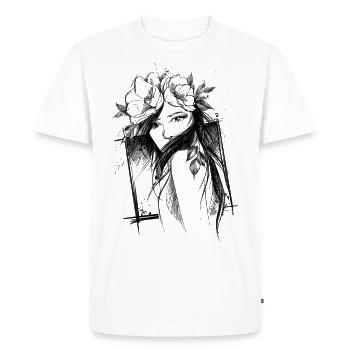 NoColorFlower - Männer Premium Bio T-Shirt - Weiß - Vorne - Nico (187cm)