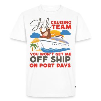 Cruise Ship Vacation Sloth Sloth - Men's Premium Organic T-Shirt - white - Front - Nico (187cm)