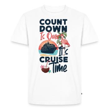 Cruise Ship Vacation Count Down Is - Men's Premium Organic T-Shirt - white - Front - Nico (187cm)
