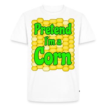 Pretend I'm a Corn Corn Cob Costume - Men's Premium Organic T-Shirt - white - Front - Nico (187cm)