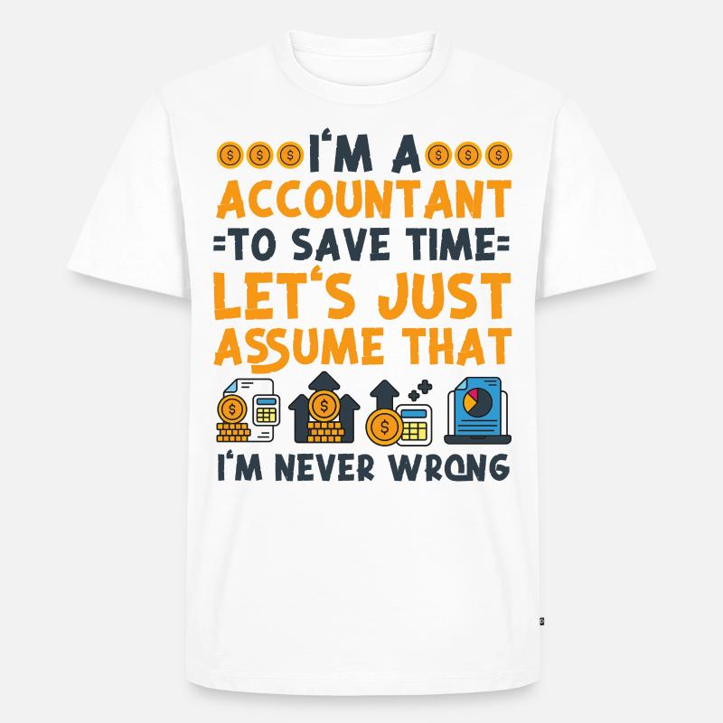 Comptable Comptable Comptable - T-shirt Premium bio Homme - blanc