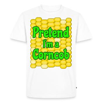 Pretend I'm a Corncob Corn Cob Costume - Men's Premium Organic T-Shirt - white - Front - Nico (187cm)