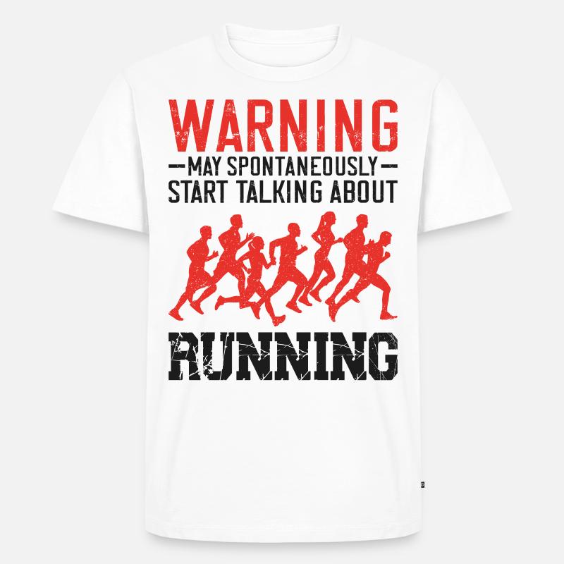 Running Runner Half Marathon - Männer Premium Bio T-Shirt - Weiß