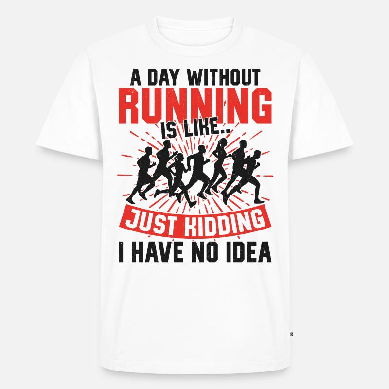 Running Runner Half Marathon - Männer Premium Bio T-Shirt - Weiß