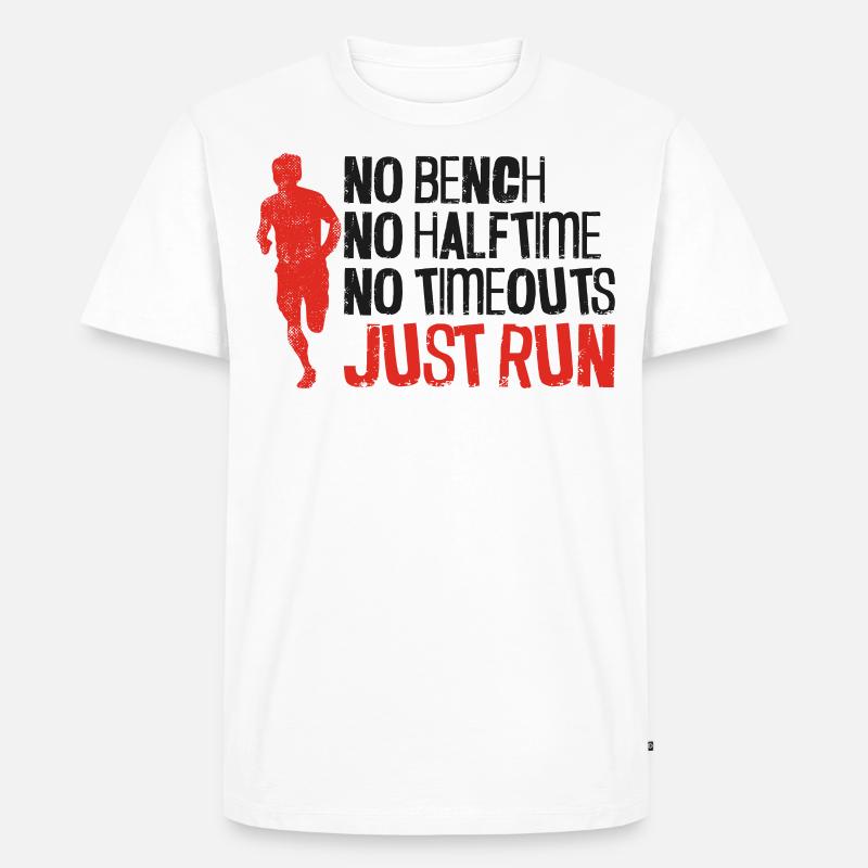 Running Runner Half Marathon - Männer Premium Bio T-Shirt - Weiß