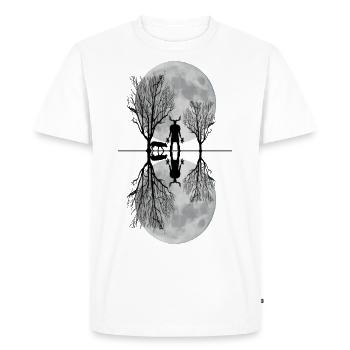 Man in the forest - Men's Premium Organic T-Shirt - white - Front - Nico (187cm)