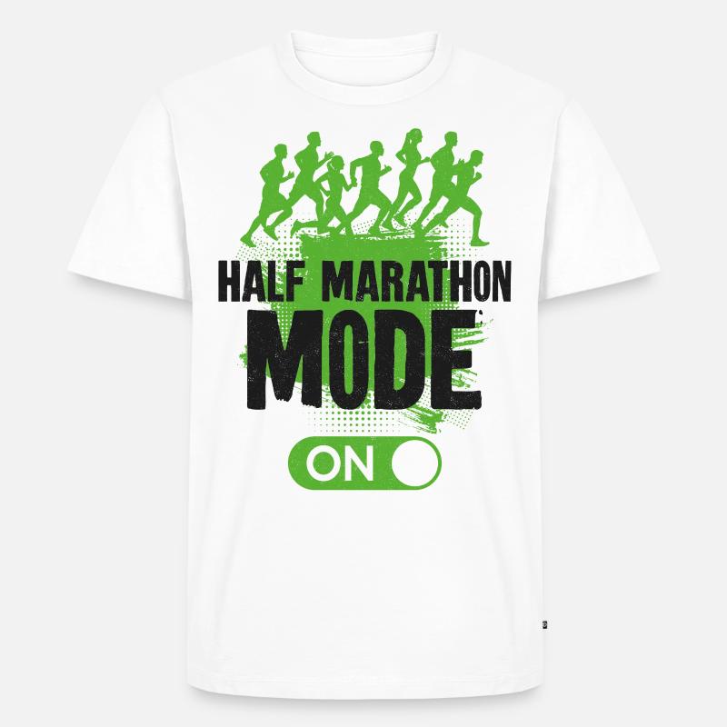 Running Runner Half Marathon - Männer Premium Bio T-Shirt - Weiß