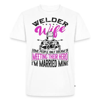 Soudeur Soudeur Mariage Mariage - T-shirt Premium bio Homme - blanc - Devant - Nico (187cm)
