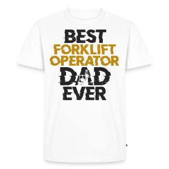Certified Forklift Truck Operator - Men's Premium Organic T-Shirt - white - Front - Nico (187cm)
