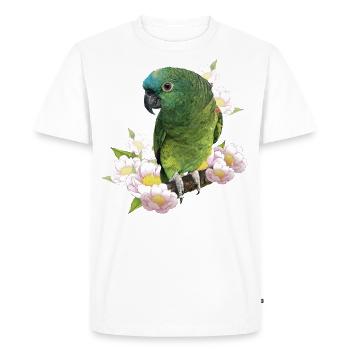 L’amazone à front bleu - T-shirt Premium bio Homme - blanc - Devant - Nico (187cm)