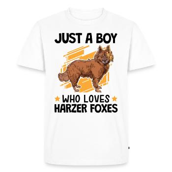 Boy of the Harz foxes loves herding fox - Men's Premium Organic T-Shirt - white - Front - Nico (187cm)