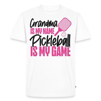 Pickleball Grand-mère Grand-mère est mon - T-shirt Premium bio Homme - blanc - Devant - Nico (187cm)